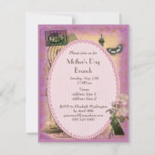 Moederdag Brunch Paris Eiffeltoren & Rode Wijn Kaart (Achterkant)