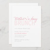 Moederdag Brunch Pink White Volledig  Kaart (Voorkant / Achterkant)