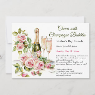 Moederdag Brunch – Proost met Champagne Bubbel Kaart