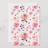 Moederdag Brunch Roze Pioenen Bloemen Custom Kaart (Achterkant)