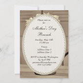 moederdag Brunch Sepia Mason Jar & Daisies Kaart (Achterkant)