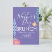 Moederdag Brunch Spring Greenery Kaart (Staand voorkant)