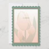 moederdag Brunch Spring Pink Tulips Party Kaart (Achterkant)