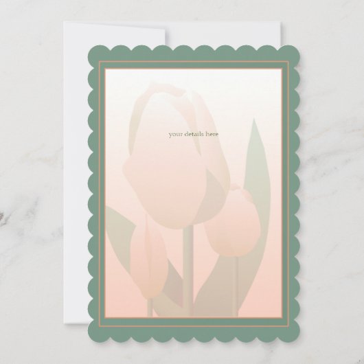 moederdag Brunch Spring Pink Tulips Party Kaart (Achterkant)