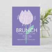 Moederdag Brunch Tulip Floral Invitation Kaart (Staand voorkant)