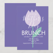 Moederdag Brunch Tulip Floral Invitation Kaart (Voorkant / Achterkant)