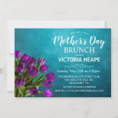 Moederdag Brunch Tulip Floral Invitation Kaart (Voorkant)