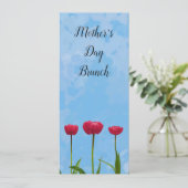 Moederdag Brunch Tulips Invitation Kaart (Staand voorkant)