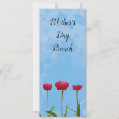 Moederdag Brunch Tulips Invitation Kaart (Voorkant)