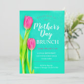 Moederdag Brunch Tulp Bloemen Kaart (Staand voorkant)