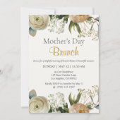 Moederdag Brunch Uitnodiging Bloemrijke Elegantie (Voorkant)