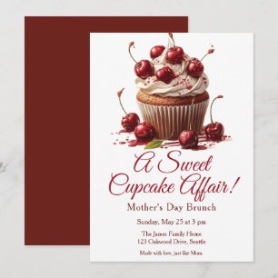 Moederdag Brunch Uitnodiging – Cupcake aangelegenh