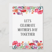 Moederdag Brunch Uitnodiging - Dame in jurk (Achterkant)