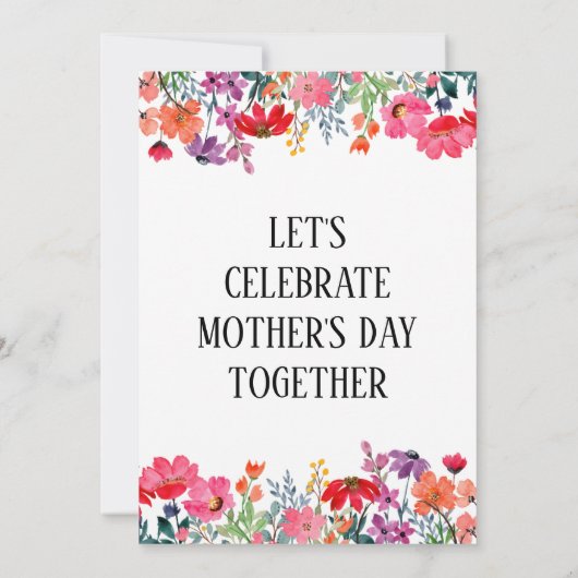 Moederdag Brunch Uitnodiging - Dame in jurk (Achterkant)