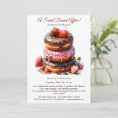 Moederdag Brunch Uitnodiging – Donut aangelegenhei (Staand voorkant)