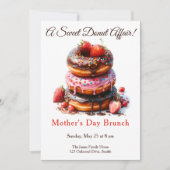 Moederdag Brunch Uitnodiging – Donut aangelegenhei (Voorkant)