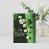 Moederdag Brunch Uitnodiging Lelie van de Vallei (Staand voorkant)