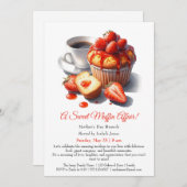 Moederdag brunch uitnodiging - Muffins affaire (Voorkant / Achterkant)