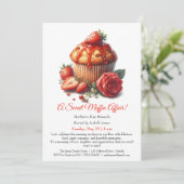 Moederdag brunch uitnodiging - Muffins affaire (Staand voorkant)