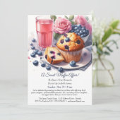 Moederdag brunch uitnodiging - Muffins affaire (Staand voorkant)