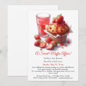 Moederdag brunch uitnodiging - Muffins affaire (Voorkant / Achterkant)