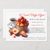 Moederdag brunch uitnodiging - Muffins affaire (Voorkant / Achterkant)