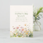 Moederdag Brunch Uitnodiging Sjabloon (Staand voorkant)
