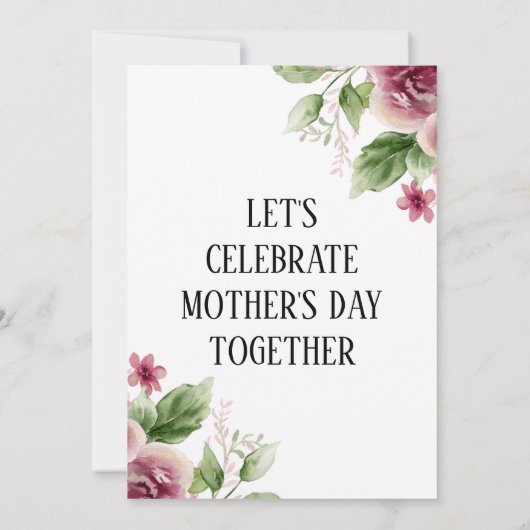 Moederdag Brunch Uitnodiging - Stijlvolle dame (Achterkant)