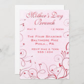 moederdag Brunch Uitnodigingen (Voorkant / Achterkant)