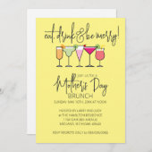 Moederdag Brunch Uitnodigingen (Voorkant / Achterkant)