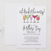 Moederdag Brunch Uitnodigingen (Voorkant / Achterkant)