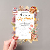 Moederdag brunch uitnodigingen met wilde bloemen (Insitu (Draagbaar))