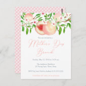 Moederdag Brunch uitnodigingen, zoete perziken Briefkaart (Voorkant / Achterkant)