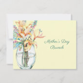 Moederdag Brunch Vaas van Daglelies Kaart (Voorkant)