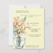 Moederdag Brunch Vaas van Daglelies Kaart (Achterkant)