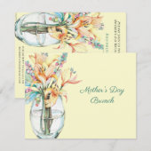 Moederdag Brunch Vaas van Daglelies Kaart (Voorkant / Achterkant)