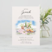 Moederdag Brunch  Waterverf Kom samen Kaart (Staand voorkant)