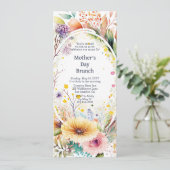 Moederdag Brunch Waterverf wilde bloemen Kaart (Staand voorkant)