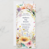 Moederdag Brunch Waterverf wilde bloemen Kaart (Voorkant)