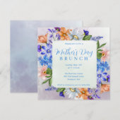 Moederdag Brunch Waterverf Wildflower Kaart (Voorkant / Achterkant)