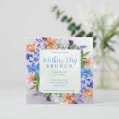 Moederdag Brunch Waterverf Wildflower Kaart (Staand voorkant)