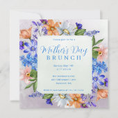 Moederdag Brunch Waterverf Wildflower Kaart (Voorkant)