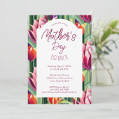 Moederdag Brunch White Botanical Pattern Kaart (Staand voorkant)