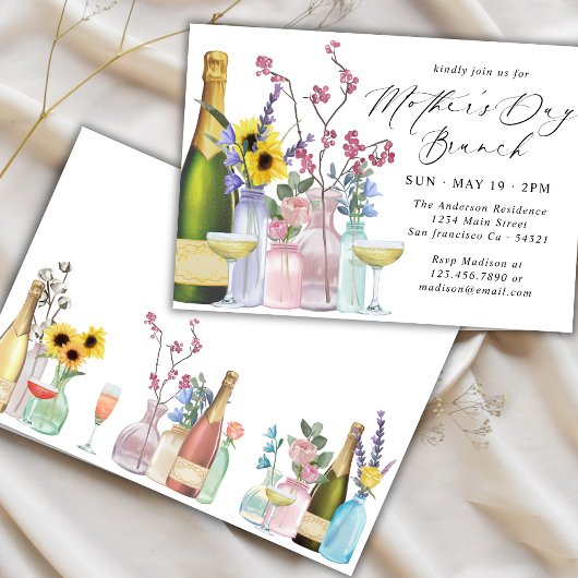 Moederdag Brunch | Wildbloemen en champagne Kaart