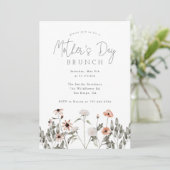 Moederdag Brunch | Wilde bloem Kaart (Staand voorkant)