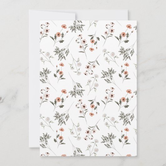 Moederdag Brunch | Wilde bloem Kaart (Achterkant)