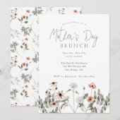 Moederdag Brunch | Wilde bloem Kaart (Voorkant / Achterkant)