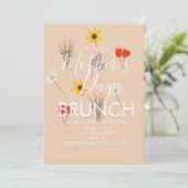 Moederdag Brunch Wilde Bloemen Uitnodiging (Staand voorkant)