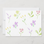 Moederdag Brunch Zachte Bloemen Waterverf Pastel Kaart (Achterkant)