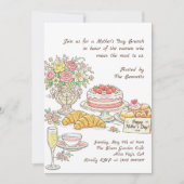 Moederdag brunchfeest met bloemen kaart (Voorkant)